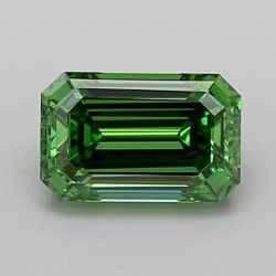 Diament laboratoryjny o barwie fantazyjnej szlif szmaragdowy, 1.03ct, VVS2, Fancy Vivid Green, IGI LG717598781