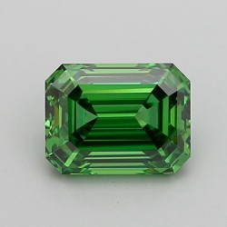 Diament laboratoryjny o barwie fantazyjnej szlif szmaragdowy, 1ct, VVS2, Fancy Vivid Green, IGI LG717598795