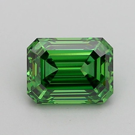 Diament laboratoryjny o barwie fantazyjnej szlif szmaragdowy, 1ct, VVS2, Fancy Vivid Green, IGI LG717598795