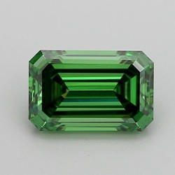 Diament laboratoryjny o barwie fantazyjnej szlif szmaragdowy, 1.08ct, VVS2, Fancy Vivid Green, IGI LG717598798