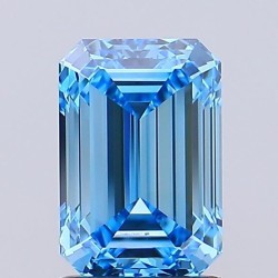 Diament laboratoryjny o barwie fantazyjnej szlif szmaragdowy, 1.57ct, VVS1, Fancy Vivid Blue, IGI LG692598427