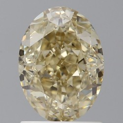 Diament o barwie fantazyjnej szlif owalny, 1.71ct, VS1, Fancy Light Yellow, GIA 6525881305