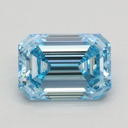Diament laboratoryjny o barwie fantazyjnej szlif szmaragdowy, 1.07ct, VVS2, Fancy Intense Blue, IGI LG620424093