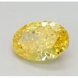 Diament laboratoryjny o barwie fantazyjnej szlif owalny, 0.6ct, VVS2, Fancy Vivid Yellow, IGI LG576354566