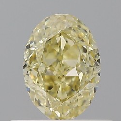 Diament o barwie fantazyjnej szlif owalny, 0.53ct, VVS1, Fancy Yellow, GIA 3525878172
