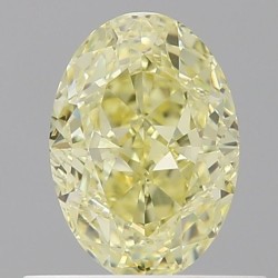 Diament o barwie fantazyjnej szlif owalny, 0.71ct, VVS1, Fancy Yellow, GIA 6531005695