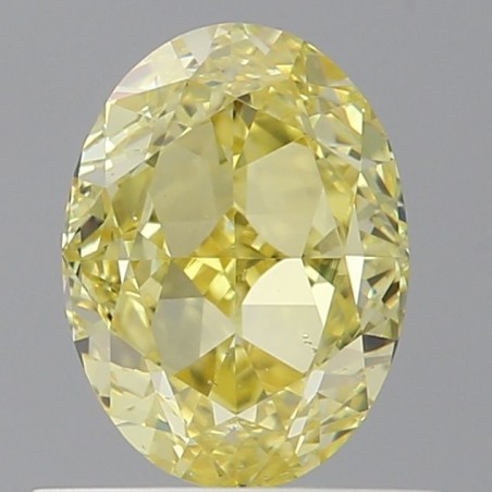 Diament o barwie fantazyjnej szlif owalny, 1ct, SI1, Fancy Intense Yellow, GIA 2524326072