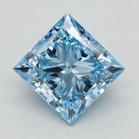 Diament laboratoryjny o barwie fantazyjnej szlif princess, 0.84ct, VVS2, Fancy Vivid Blue, IGI LG626424631