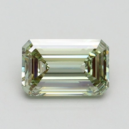 Diament laboratoryjny o barwie fantazyjnej szlif szmaragdowy, 1.52ct, VVS2, Fancy Intense Green, IGI LG610345996