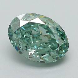 Diament laboratoryjny o barwie fantazyjnej szlif owalny, 1.18ct, VVS2, Fancy Vivid Green, IGI LG633494325