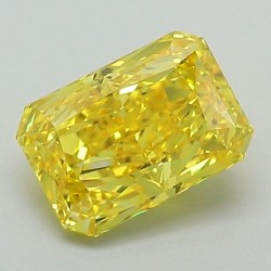 Diament laboratoryjny o barwie fantazyjnej radiant, 1.26ct, VVS1, Fancy Vivid Yellow, IGI LG606336152