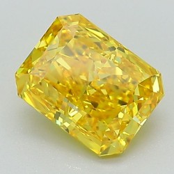 Diament laboratoryjny o barwie fantazyjnej radiant, 1.57ct, VVS1, Fancy Vivid Yellow, IGI LG606336164