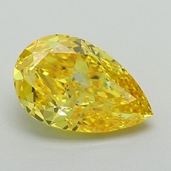 Diament laboratoryjny o barwie fantazyjnej szlif gruszkowy, 1.58ct, VVS2, Fancy Vivid Yellow, IGI LG657438803