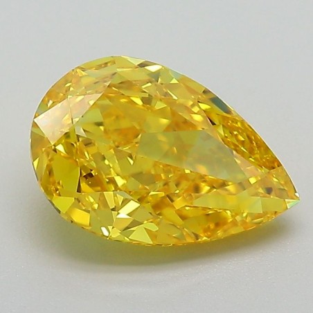 Diament laboratoryjny o barwie fantazyjnej szlif gruszkowy, 2.02ct, VVS1, Fancy Vivid Yellow, IGI LG657438766