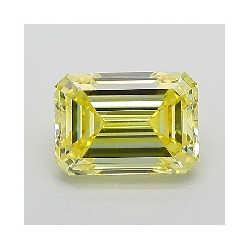 Diament laboratoryjny o barwie fantazyjnej szlif szmaragdowy, 1.05ct, VVS2, Fancy Intense Yellow, IGI LG657439133