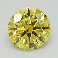 Diament laboratoryjny o barwie fantazyjnej szlif okrągły, 1.32ct, VVS2, Fancy Vivid Yellow, IGI LG691581199
