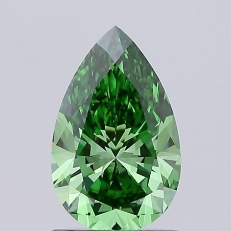 Diament laboratoryjny o barwie fantazyjnej szlif gruszkowy, 1.06ct, VVS2, Fancy Vivid Green, IGI LG719584261