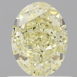 Diament o barwie fantazyjnej szlif owalny, 0.71ct, VS1, Fancy Light Yellow, GIA 2536139833