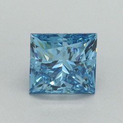 Diament laboratoryjny o barwie fantazyjnej szlif princess, 1.51ct, VVS2, Fancy Vivid Blue, IGI LG644491345