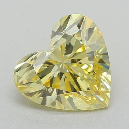 Diament laboratoryjny o barwie fantazyjnej serce, 0.72ct, VVS1, Fancy Vivid Yellow, IGI LG675529247