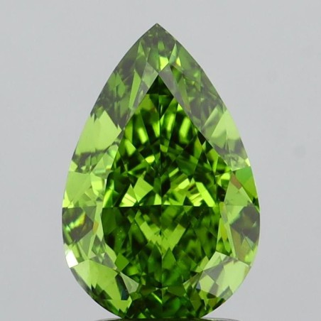 Diament laboratoryjny o barwie fantazyjnej szlif gruszkowy, 2ct, VVS2, Fancy Vivid Green, IGI LG711519886