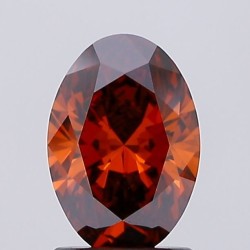 Diament laboratoryjny o barwie fantazyjnej szlif owalny, 1.36ct, VVS2, Fancy Deep Orange, IGI LG726526516