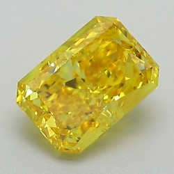 Diament laboratoryjny o barwie fantazyjnej radiant, 1.34ct, VVS2, Fancy Vivid Yellow, IGI LG606336143