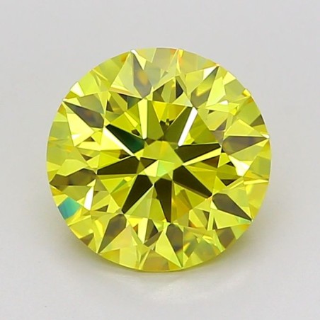 Diament laboratoryjny o barwie fantazyjnej szlif okrągły, 1ct, VVS2, Fancy Vivid Yellow, IGI LG737536560