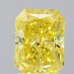 Diament laboratoryjny o barwie fantazyjnej radiant, 1.5ct, VVS2, Fancy Vivid Yellow, IGI LG602309405