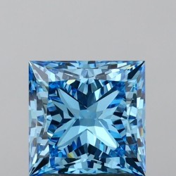 Diament laboratoryjny o barwie fantazyjnej szlif princess, 2.07ct, VVS2, Fancy Vivid Blue, IGI LG639416051