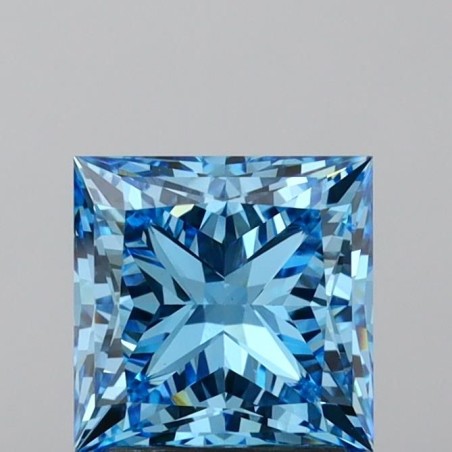 Diament laboratoryjny o barwie fantazyjnej szlif princess, 2.07ct, VVS2, Fancy Vivid Blue, IGI LG639416051