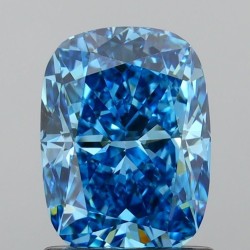 Diament laboratoryjny o barwie fantazyjnej szlif poduszkowy brylantowy, 1.54ct, VVS2, Fancy Vivid Blue, IGI LG639416073