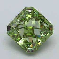 Diament laboratoryjny o barwie fantazyjnej szlif radiant kawadratowy, 1.52ct, VVS2, Fancy Vivid Green, IGI LG717586866