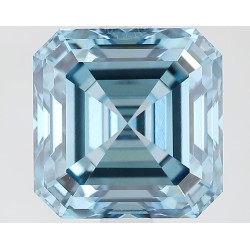 Diament laboratoryjny o barwie fantazyjnej szlif szmaragdowy kwadratowy, 2.65ct, VVS2, Fancy Vivid Blue, IGI LG688519211