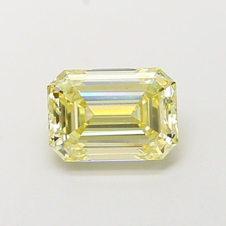 Diament laboratoryjny o barwie fantazyjnej szlif szmaragdowy, 1.65ct, VVS2, Fancy Light Yellow, IGI LG739583627