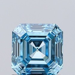 Diament laboratoryjny o barwie fantazyjnej Asscher, 0.73ct, VVS2, Fancy Intense Blue, IGI LG738502612