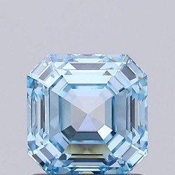 Diament laboratoryjny o barwie fantazyjnej Asscher, 1.05ct, VVS2, Fancy Intense Blue, IGI LG726549765