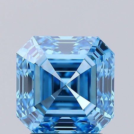 Diament laboratoryjny o barwie fantazyjnej szlif szmaragdowy kwadratowy, 2.08ct, VVS2, Fancy Vivid Blue, IGI LG680560400