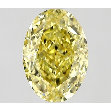 Diament o barwie fantazyjnej szlif owalny, 0.6ct, VVS2, Fancy Intense Yellow, GIA 6531646424