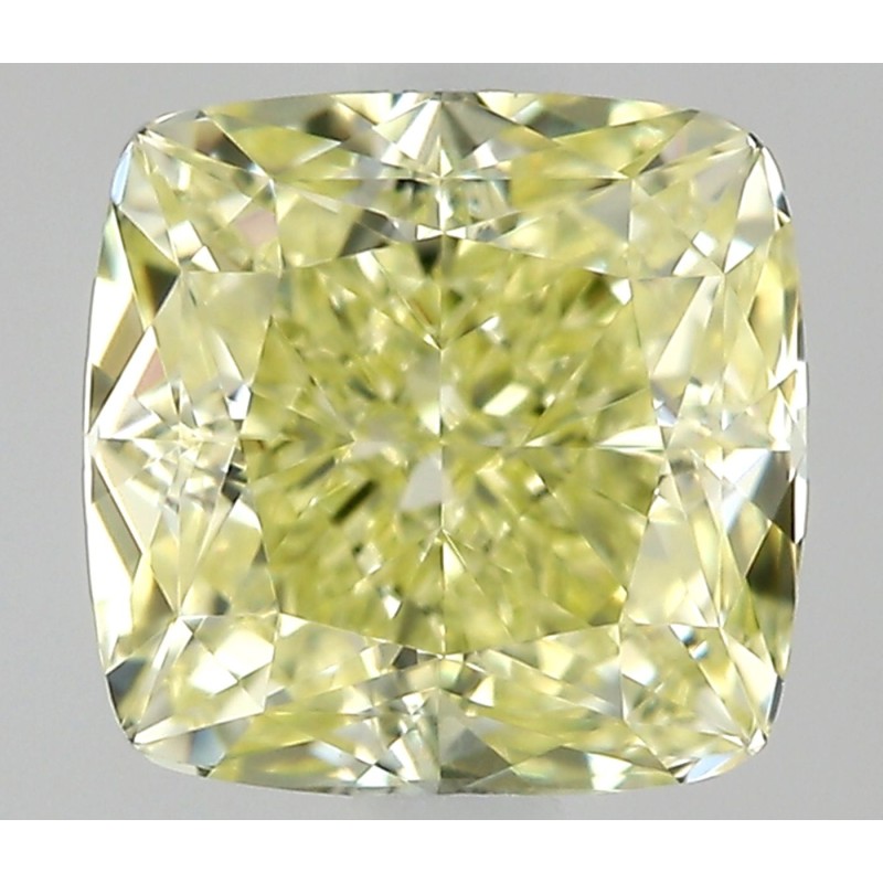 Diament o barwie fantazyjnej szlif poduszkowy modyfikowany, 0.75ct, VVS2, Fancy Light Yellow, GIA 1538731643 Diament o barwie fantazyjnej szlif poduszkowy modyfikowany, 0.75ct, VVS2, Fancy Light Yellow, GIA 1538731643