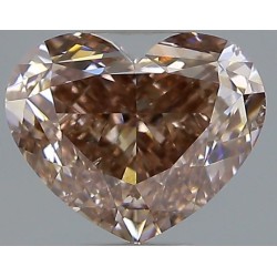 Diament o barwie fantazyjnej serce, 1ct, SI2, Fancy Pink Brown, GIA 2231342081