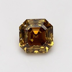 Diament o barwie fantazyjnej Asscher, 0.84ct, VVS2, Fancy Deep Yellow, GIA 2235651102