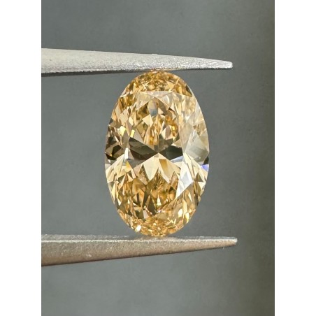 Diament o barwie fantazyjnej szlif owalny, 0.9ct, VS2, Fancy Brown Yellow, GIA 6224830380