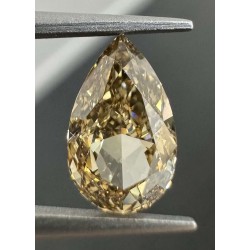 Diament o barwie fantazyjnej szlif gruszkowy, 1.2ct, SI1, Fancy Brown Yellow, GIA 6465695588