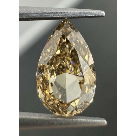 Diament o barwie fantazyjnej szlif gruszkowy, 1.2ct, SI1, Fancy Brown Yellow, GIA 6465695588
