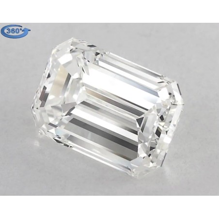 Diament szlif szmaragdowy, 1.5ct, VS1, H, GIA 1393330595