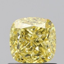 Diament o barwie fantazyjnej szlif poduszkowy modyfikowany, 0.9ct, SI1, Fancy Intense Yellow, GIA 6465826963