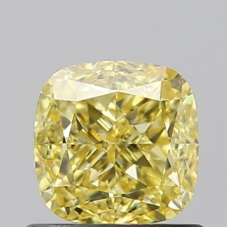 Diament o barwie fantazyjnej szlif poduszkowy modyfikowany, 0.9ct, SI1, Fancy Intense Yellow, GIA 6465826963