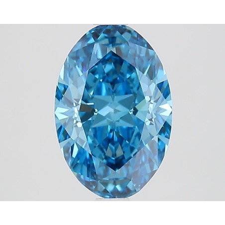 Diament laboratoryjny o barwie fantazyjnej szlif owalny, 2.08ct, VVS2, Fancy Vivid Blue, IGI LG686501598
