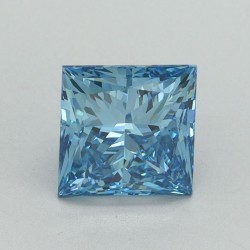 Diament laboratoryjny o barwie fantazyjnej szlif princess, 1.52ct, VVS2, Fancy Vivid Blue, IGI LG644491287